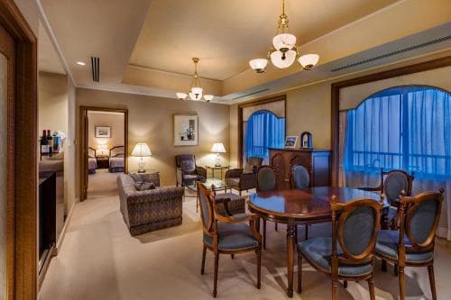 Warmly lit suite at the Fuji Classic Hotel